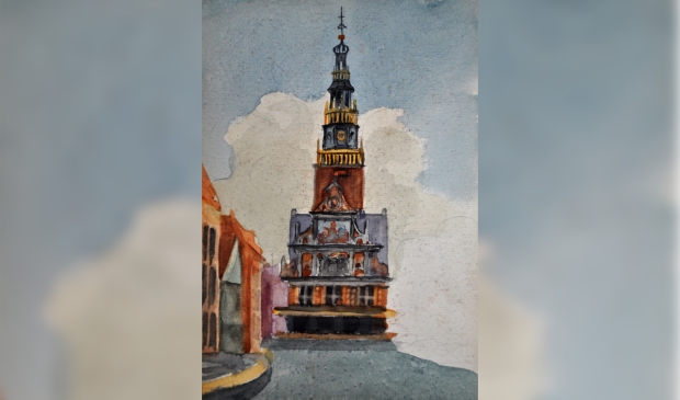 Een portret van de Grote Kerk door schilder Hendrik Pieterse.