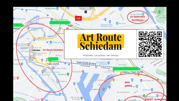 Kaart Art Route Schiedam
