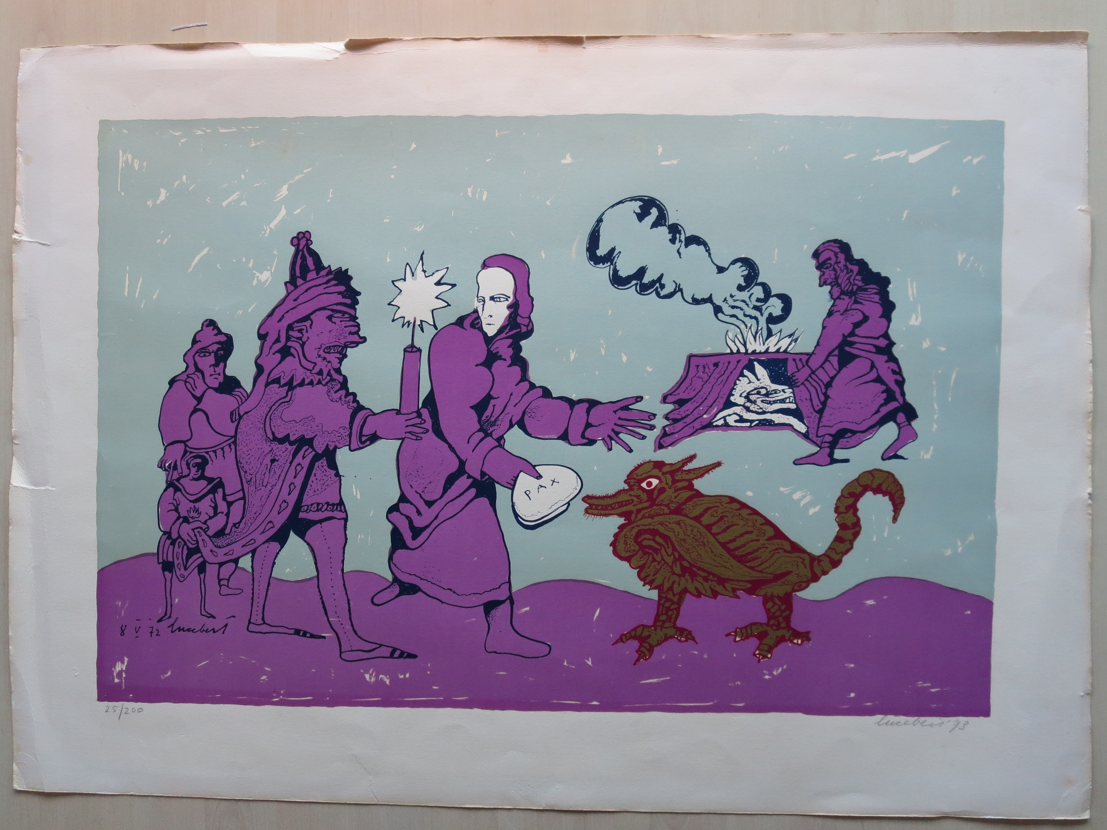 Werk van Lucebert, te koop tijdens 2K Kunst in galerie Zaansgroen. (Foto: Zaansgroen)