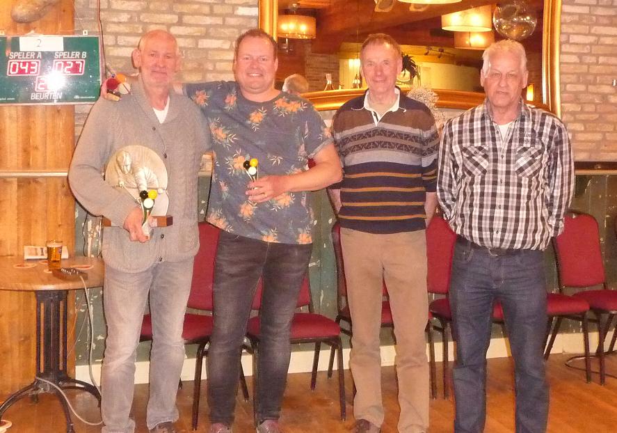 De finalisten van vorig jaar met v.l.n.r. Adrie Glas, Jurgen Wagenaar, Niek de Waard en Klaas Wiersma. (Foto: aangeleverd)
