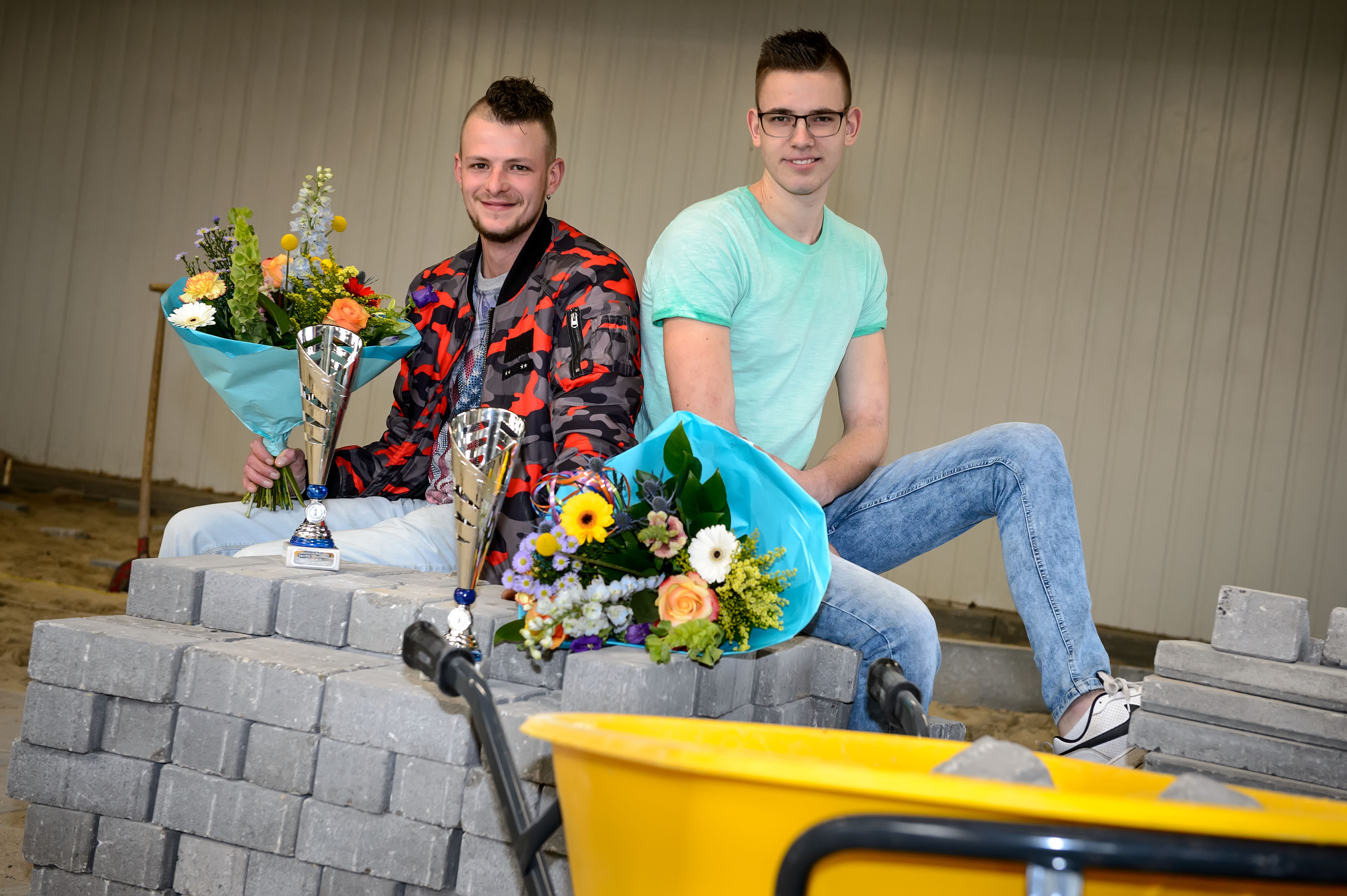 Ricky Broekhoff (linke) en Robin Ruiter (rechts). (Foto: Mike Bink)
