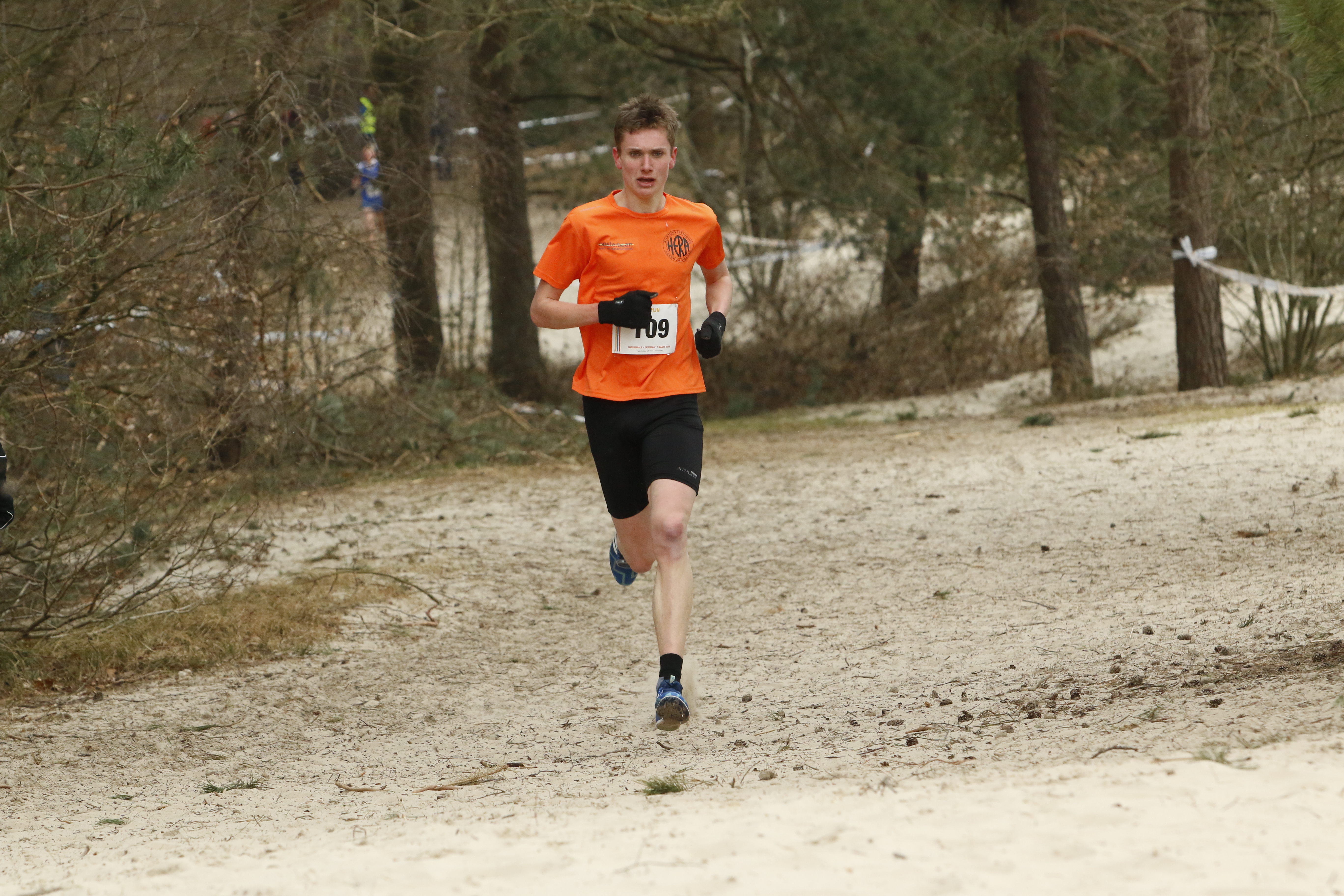 Pepijn Smilda namens Hera in actie op de finale van de crosscompetitie. (aangeleverde foto)