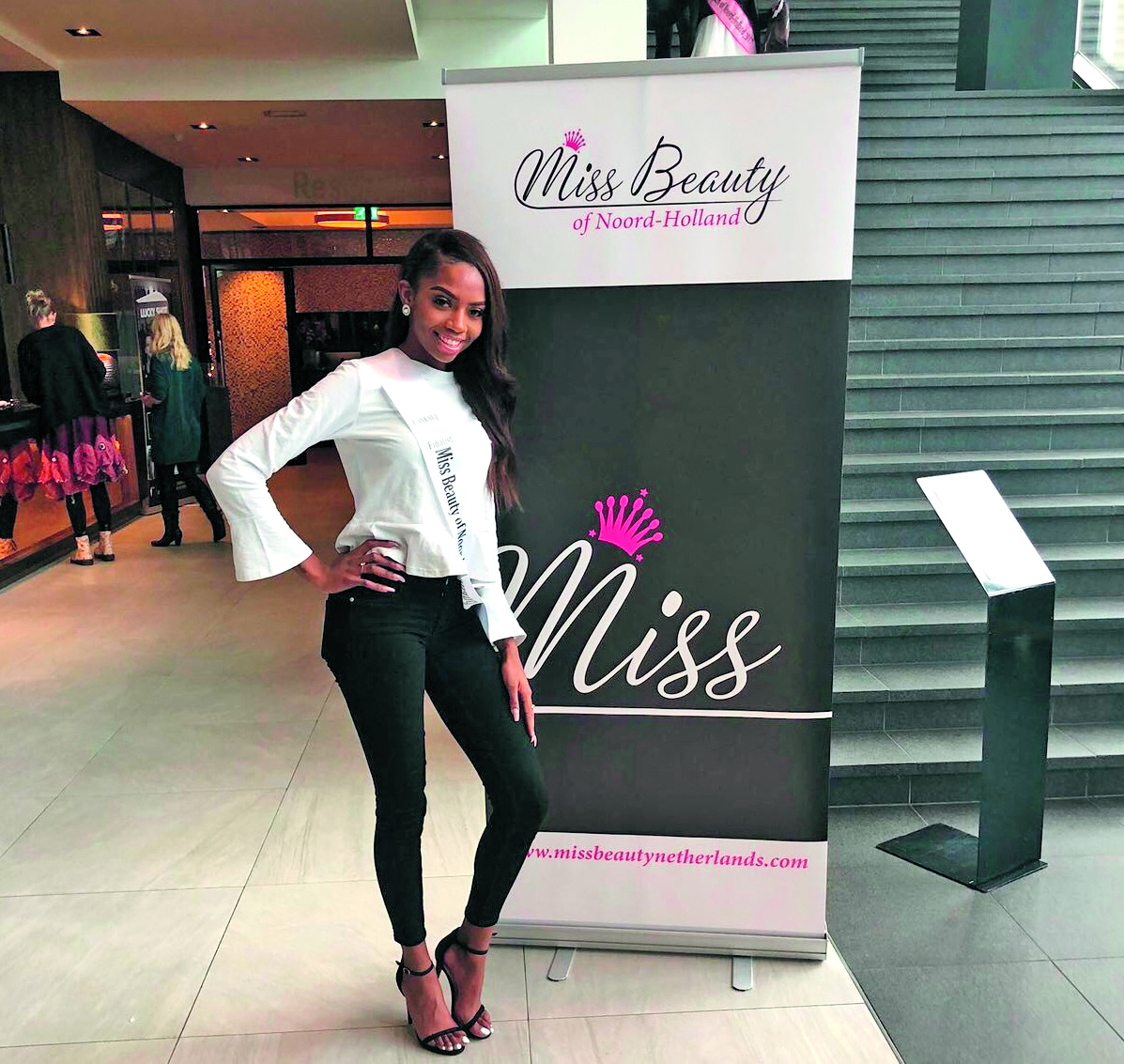 Het 20-jarige model is een van de deelneemsters aan Miss Beauty of Noord-Holland 2018 in de Purmaryn. (Foto: aangeleverd)