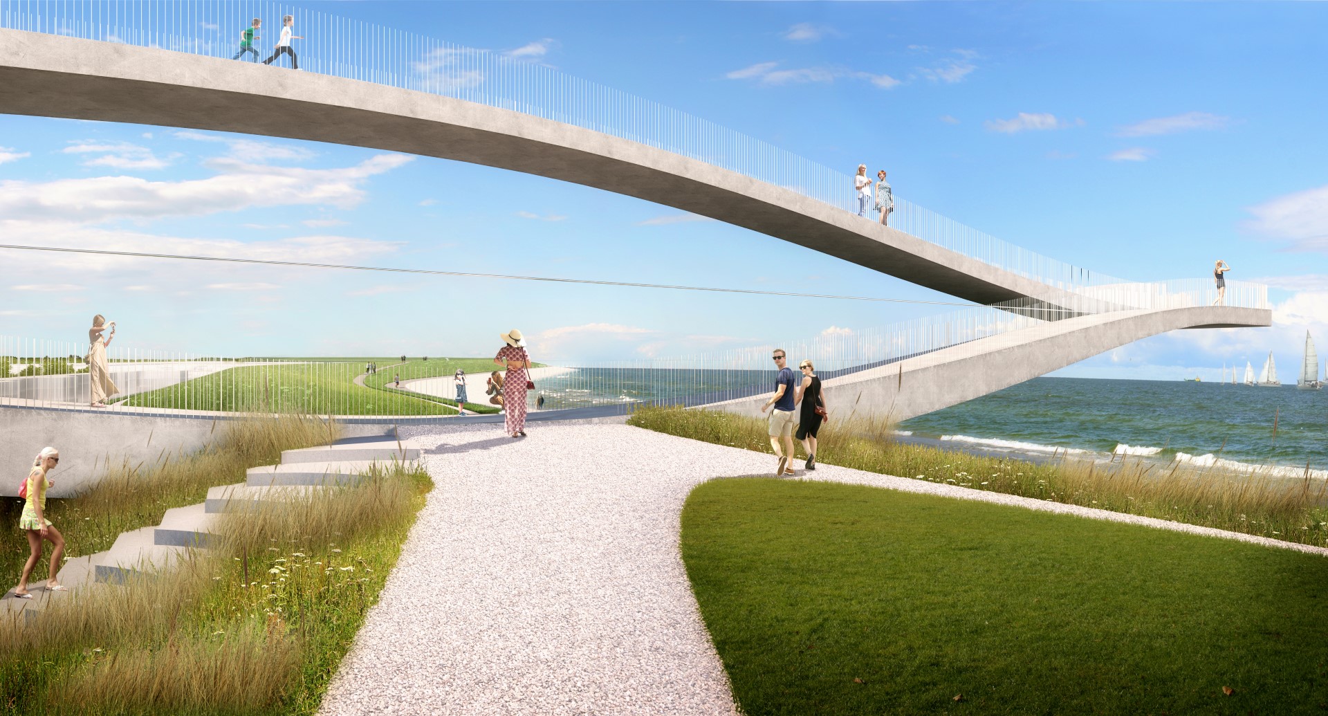 Wellicht kijkt men in de toekomst via dit icoon uit over het Marsdiep en Den Helder. (Foto: Bureau MVRDV)