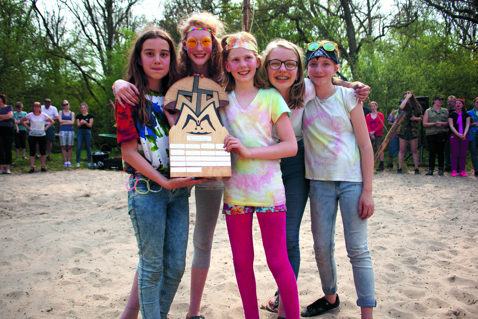 Team ‘Hemelsblauw’ van scoutinggroep Graaf Floris V. (foto Martijn Handgraaf)