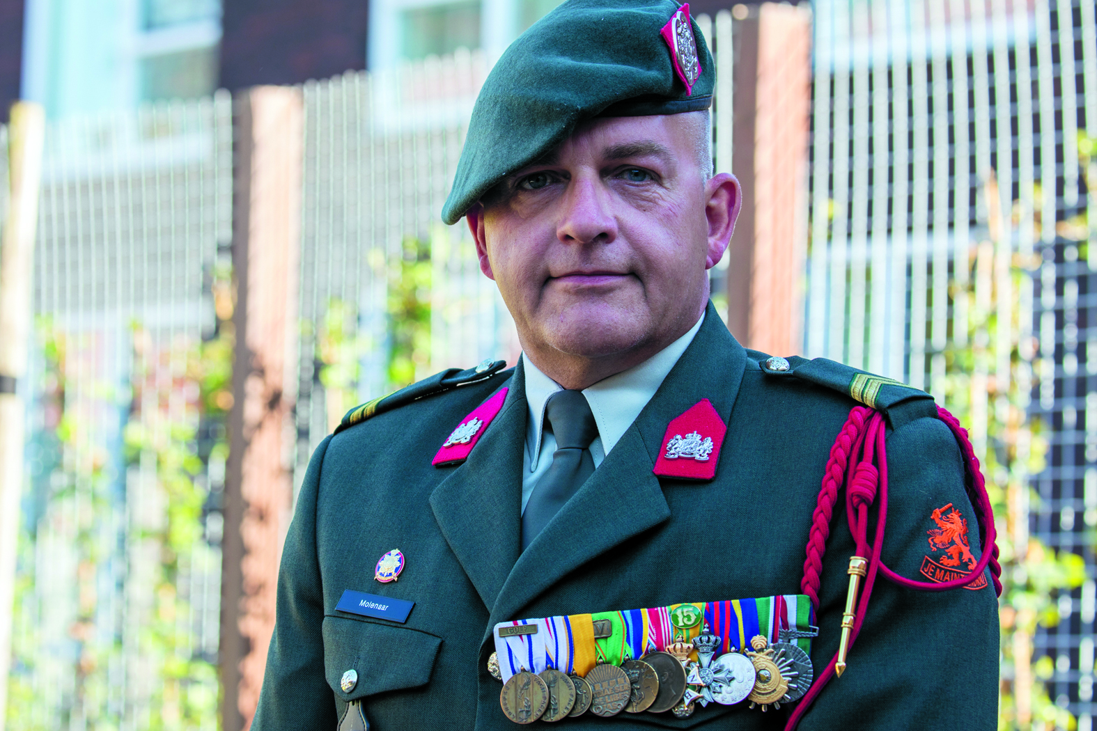 Veteraan en reservist Marco Molenaar is aanwezig tijdens de Langedijker Veteranendag. (Foto's: Vincent de Vries/RM).