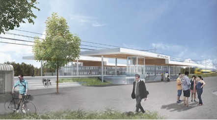 Zo ziet het vernieuwde station Noord er in 2021 uit. (Impressie: architect VenhoevenCS)