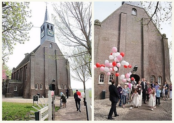 Huwelijksplechtigheid bij kerkje van Krommeniedijk. (Foto: SBHK)