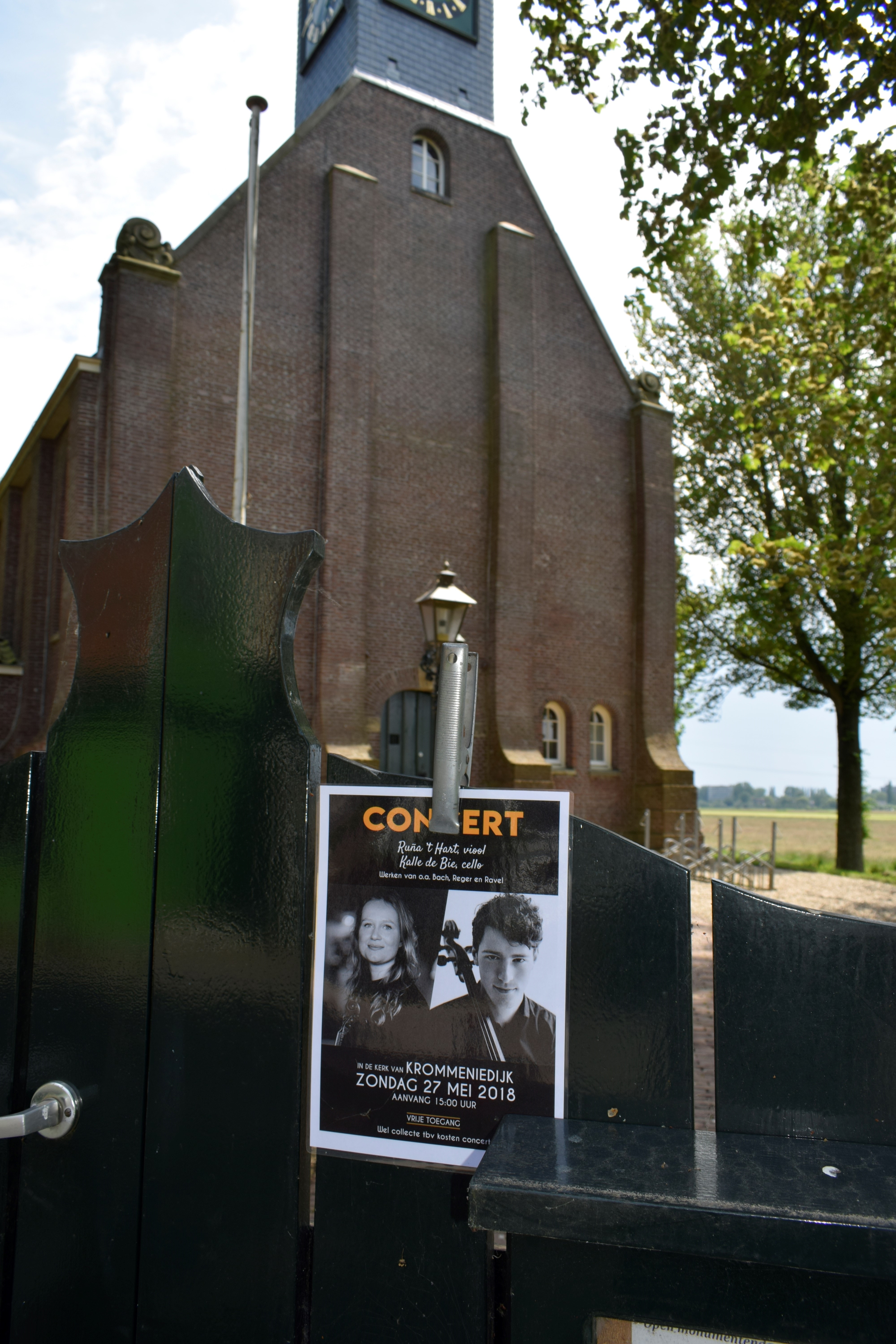 Aankondiging concert. (Foto: Yvette van der Does/RM)