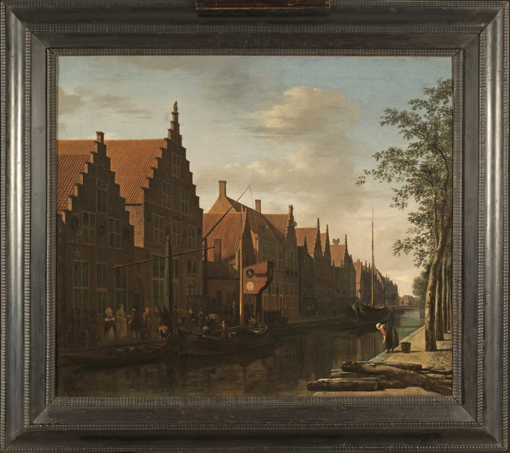 Gerrit Berckheyde: Gezicht op de Bakenessergracht met brouwerij de Passer en de Valk, 1662. (Foto: Ton van der Heide)