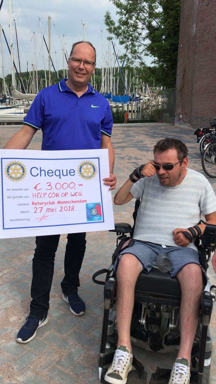 De actie stond dit jaar in het teken van Help Cor op weg. (Foto: aangeleverd)