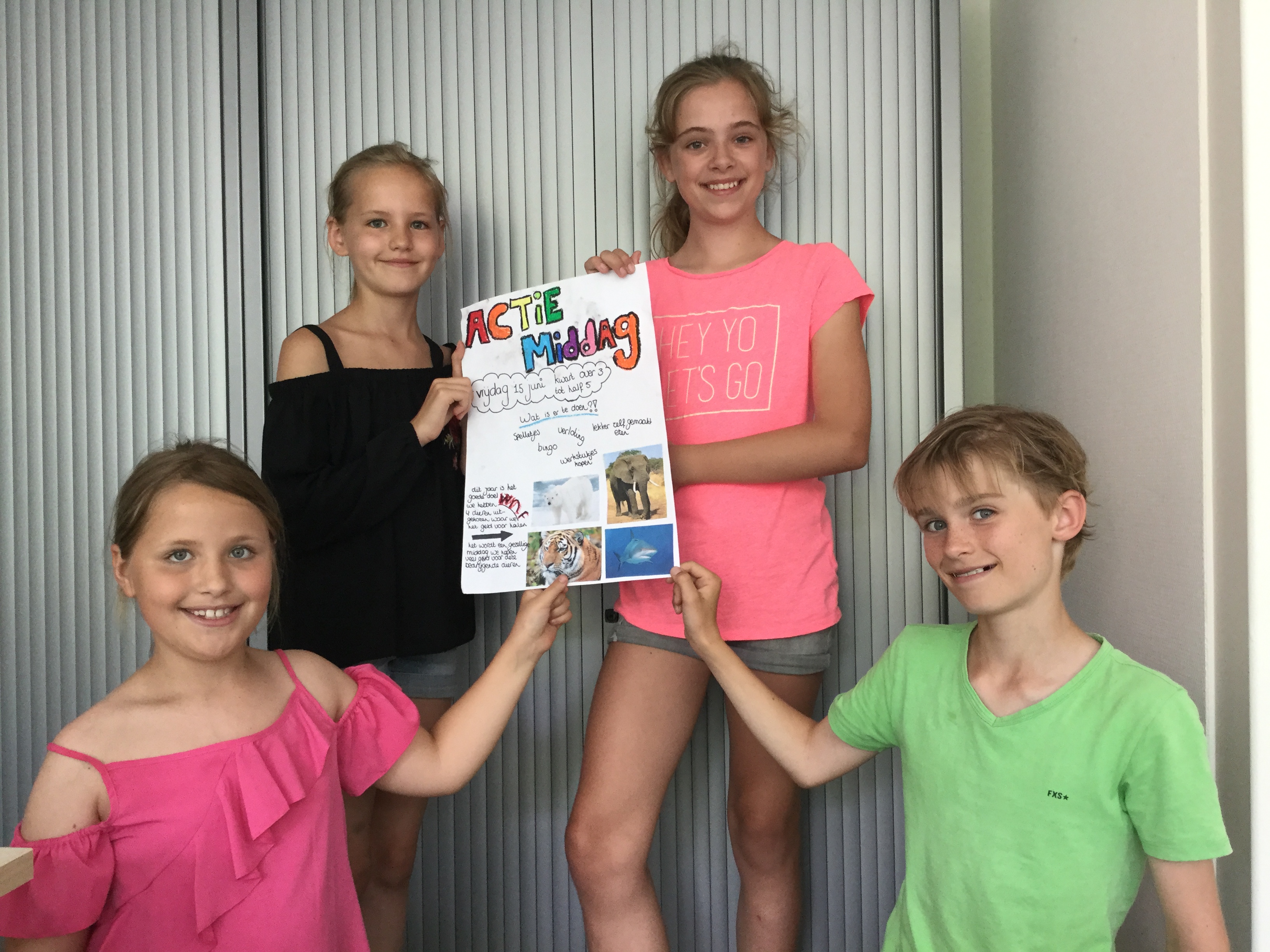 De leerlingenraad van De Windhoek, die de actie geïnitieerd heeft. (Foto: aangeleverd).