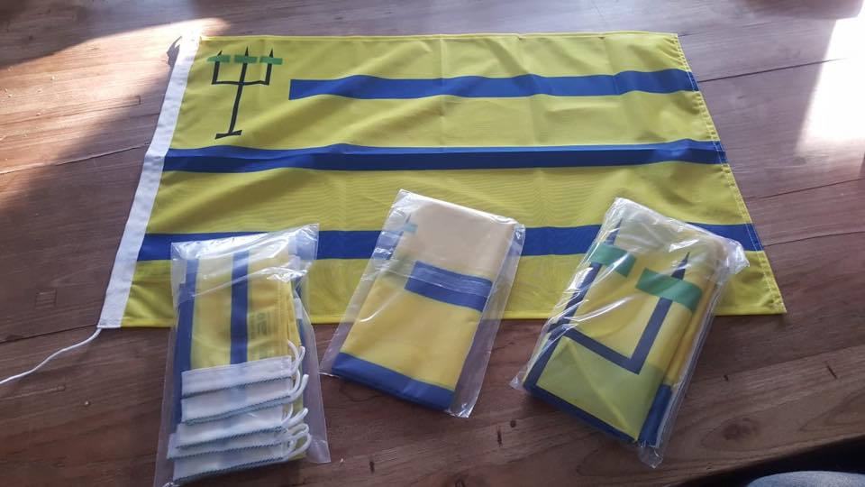 Vlaggen te koop. (Foto: Buurtvereniging Noord)