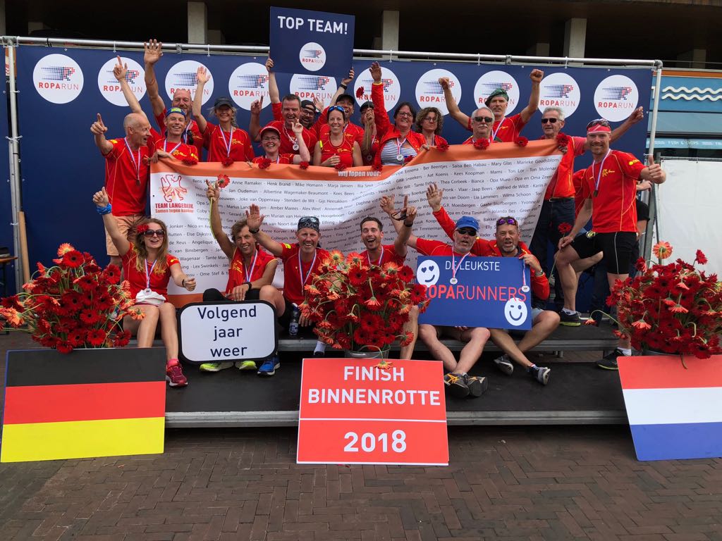 De helden van Team Langedijk die deelnamen aan de onlangs gehouden Roparun. (Foto: aangeleverd)