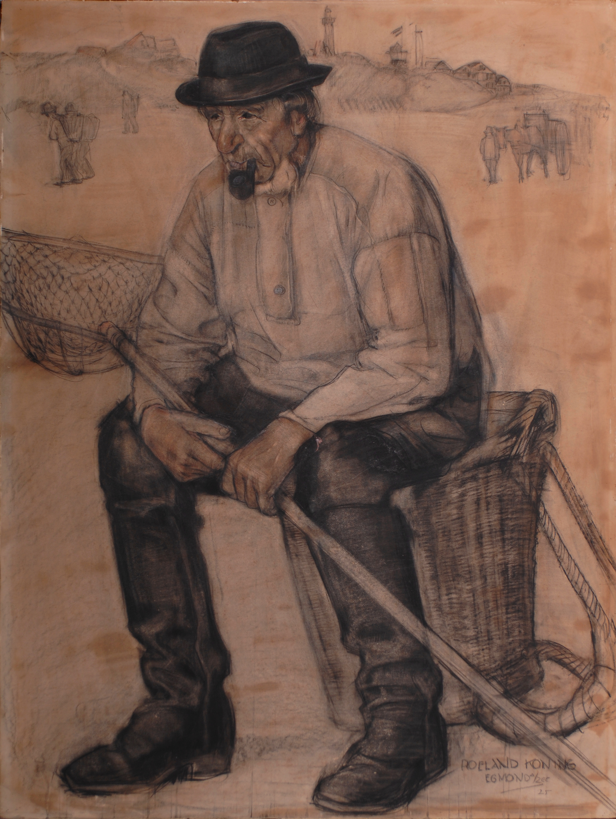 ‘Naar het strand’ 1924. Roeland Koning: olieverf 48,3 x 64 cm. Eigenaar onbekend ( Foto Simonis & Buunk, Ede).