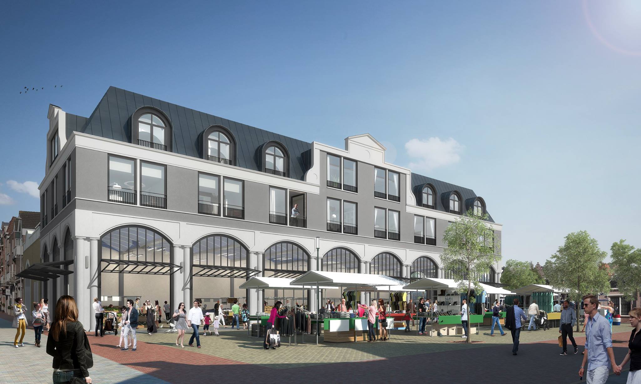 Artist impression van de Markthal, die straks de Koemarkt nog meer aanzien zal geven. (Foto: aangeleverd)