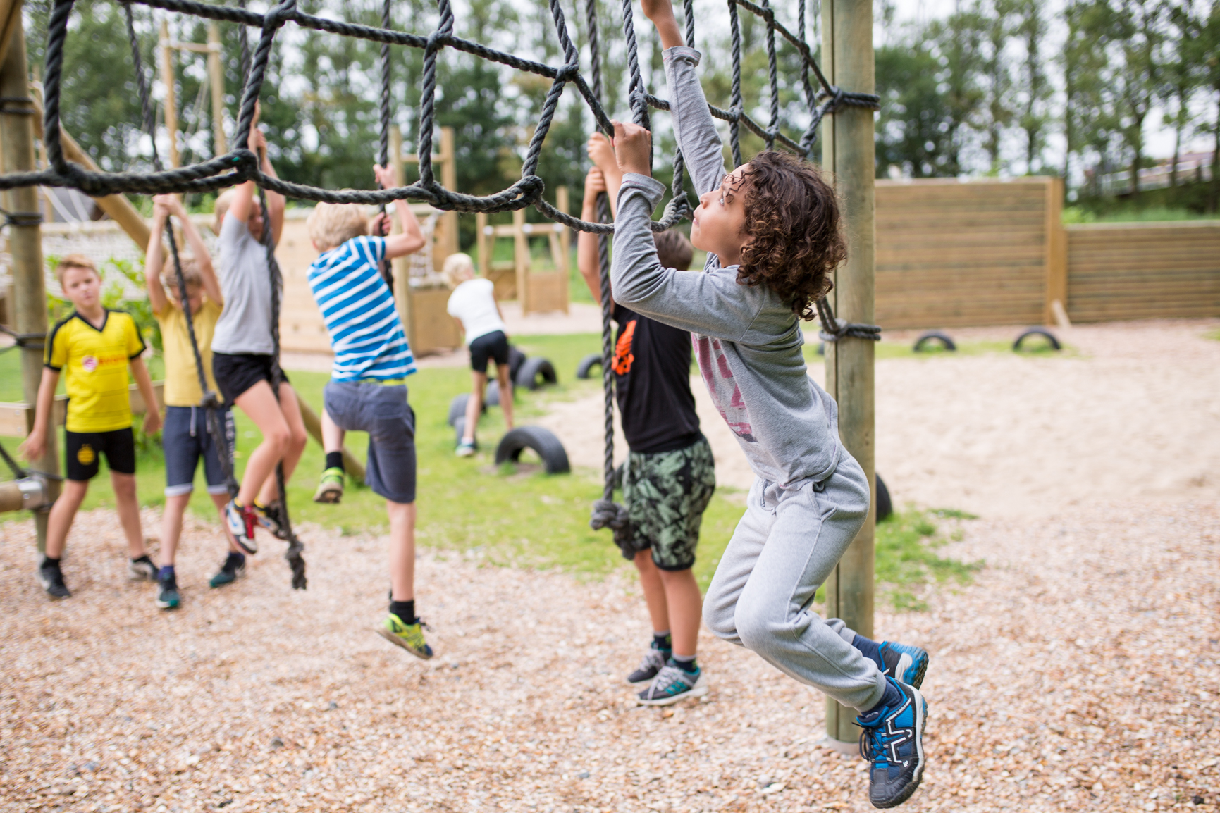 Het obstacle run parcours in Outdoorpark Alkmaar. (Foto: aangeleverd)