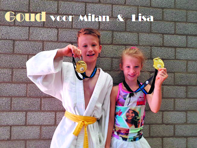 Milan en Lisa Borst behaalde beide goud tijdens het judotoernooi in Capelle a/d IJssel. (Foto: aangeleverd)
