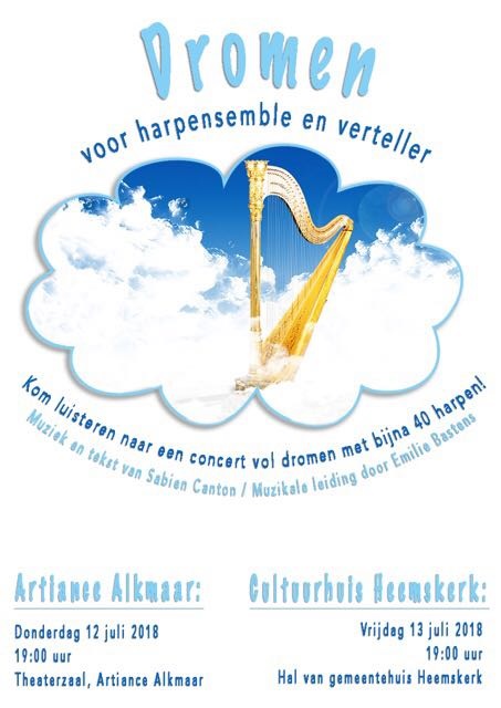 De poster van het harpconcert. (foto aangeleverd)