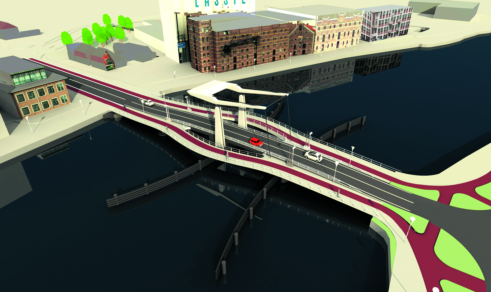 Impressie van de nieuwe Zaanbrug. (Foto: Provincie Noord-Holland)