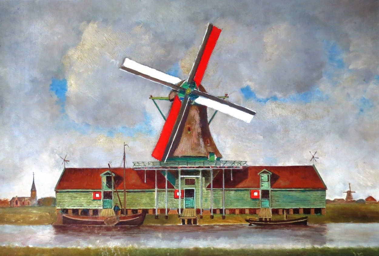 Pelmolen De Houtsnip in het Kalf. (Foto: Molenmuseum)