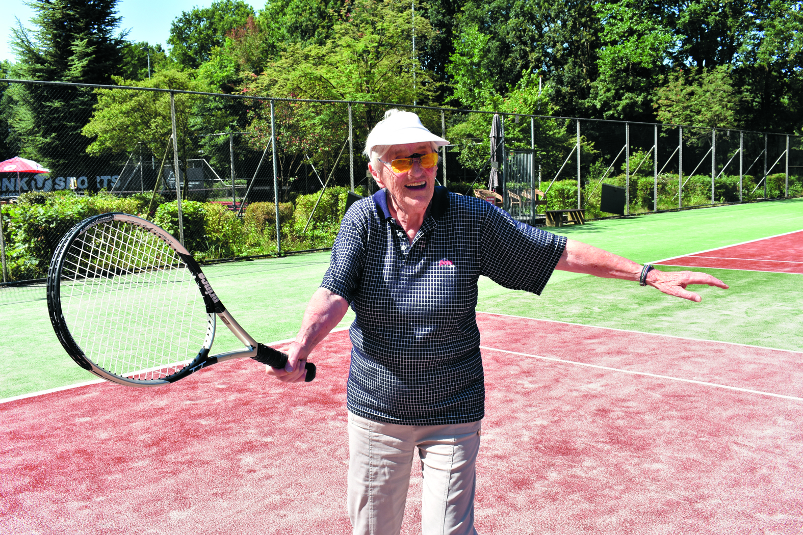 Chris de Leeuw legt aan voor een forehand. (Foto: Daan Ruijter/Rodi Media)