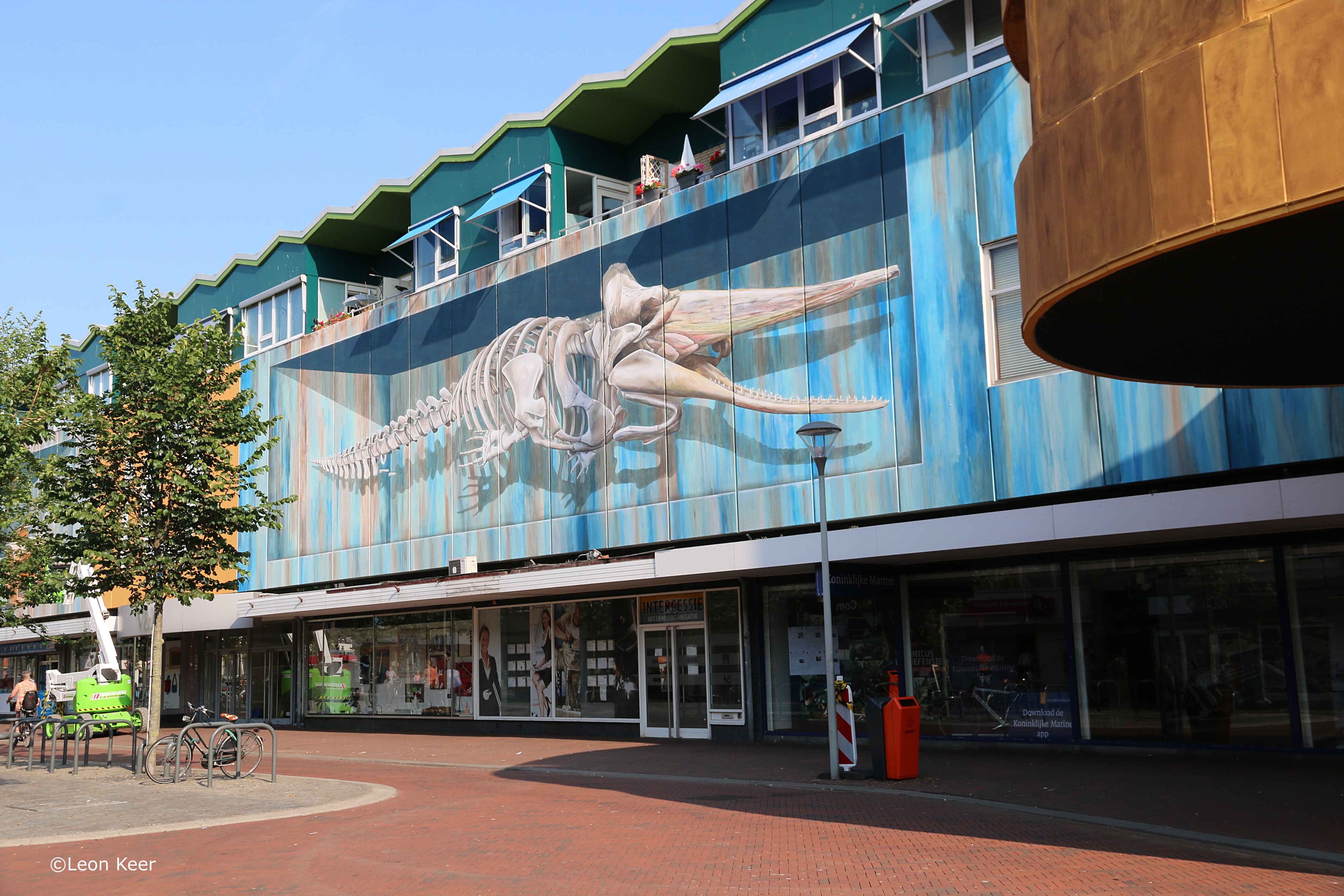 Met Chris de Potvis heeft Den Helder de grootste 3D mural van Nederland. (Foto: Leon Keer)