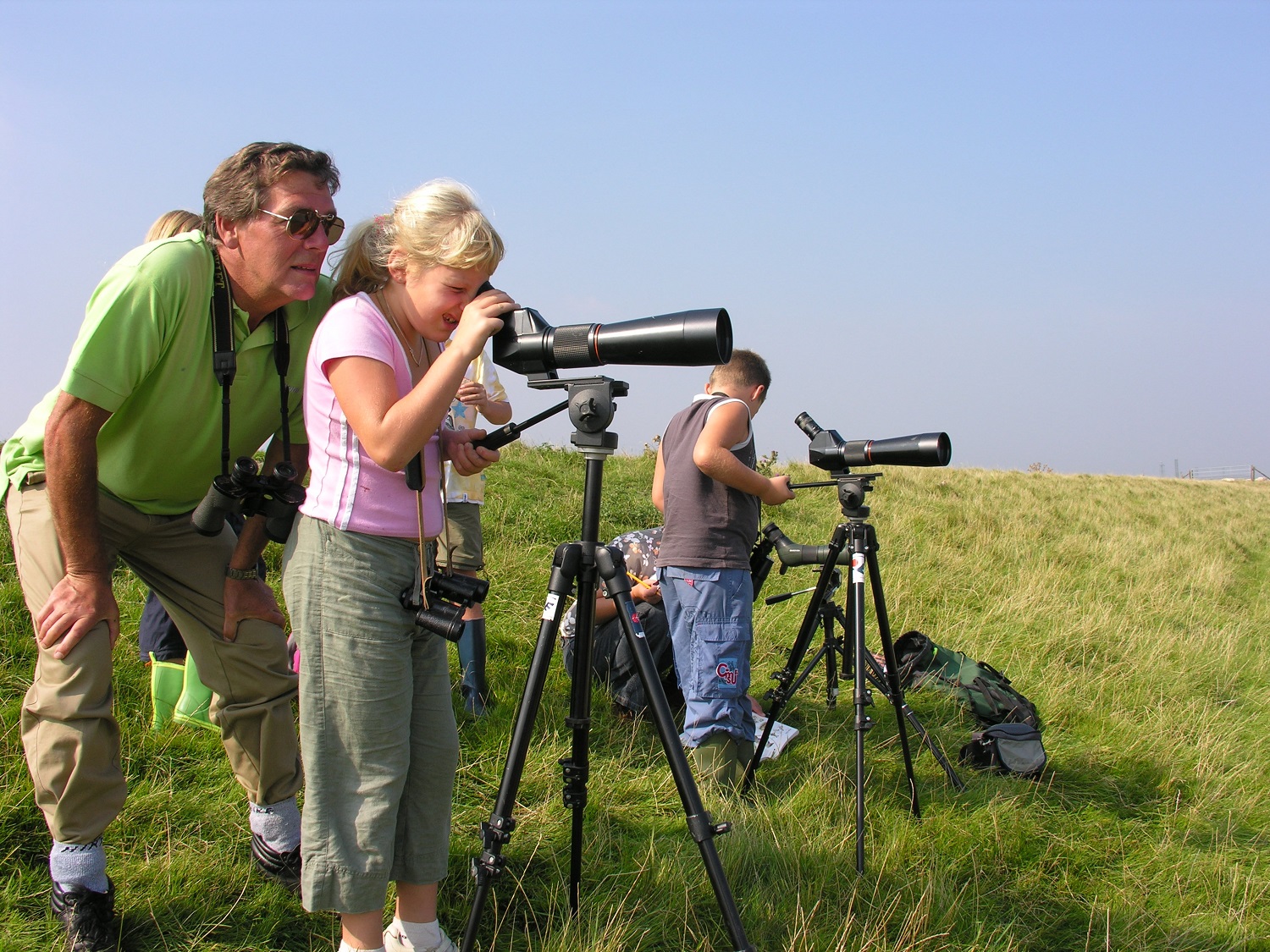 Vogels spotten is leuk met een enorme telescoop. (Foto: Jan Zijp)