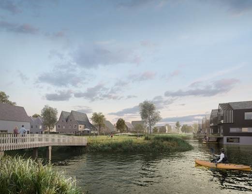 Artist impression van plan 'Eilanden van Hain'. (Foto: AM communicatie)