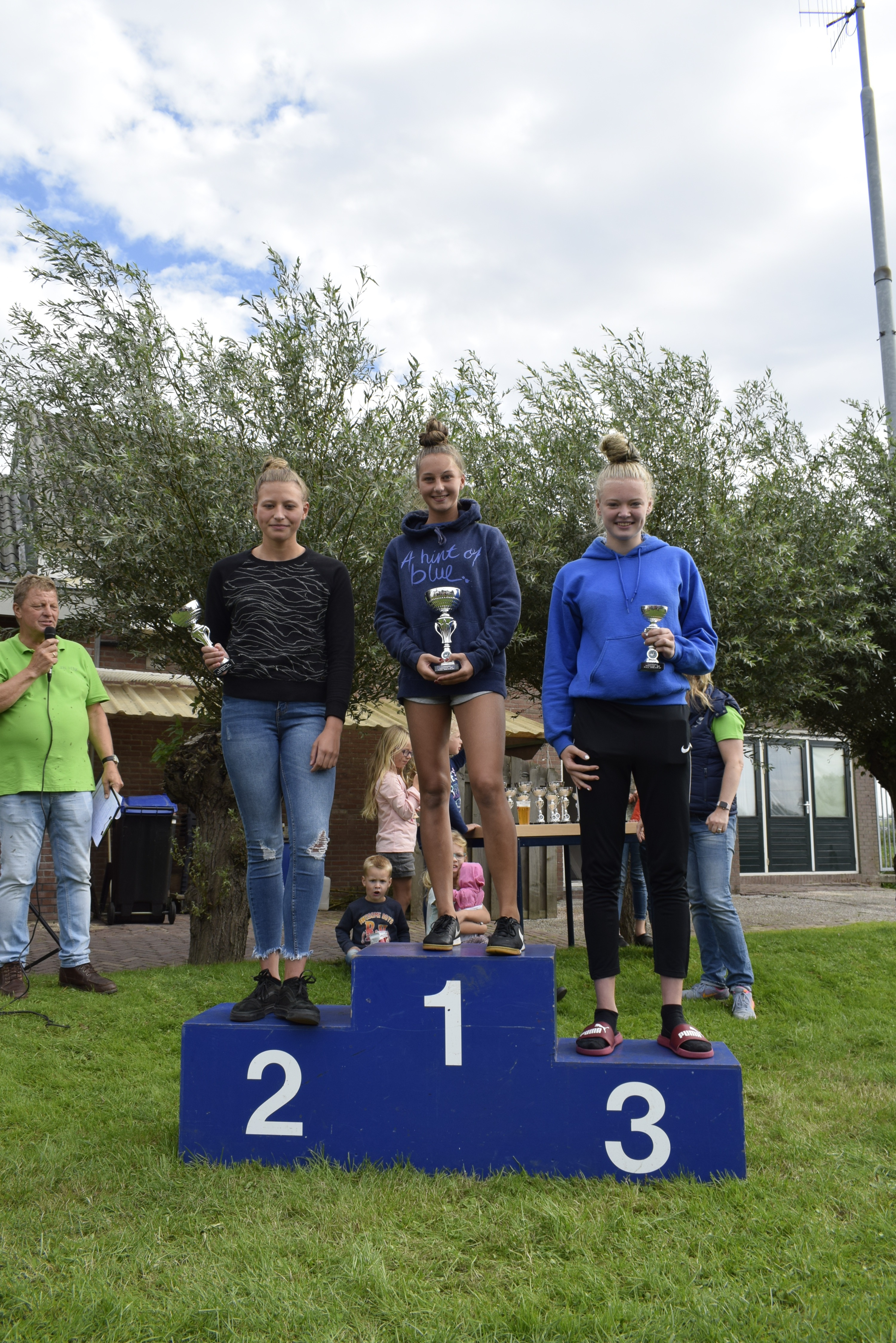 Angela van der Meulen op de eerste podiumplaats. (Foto: Yvette van der Does)