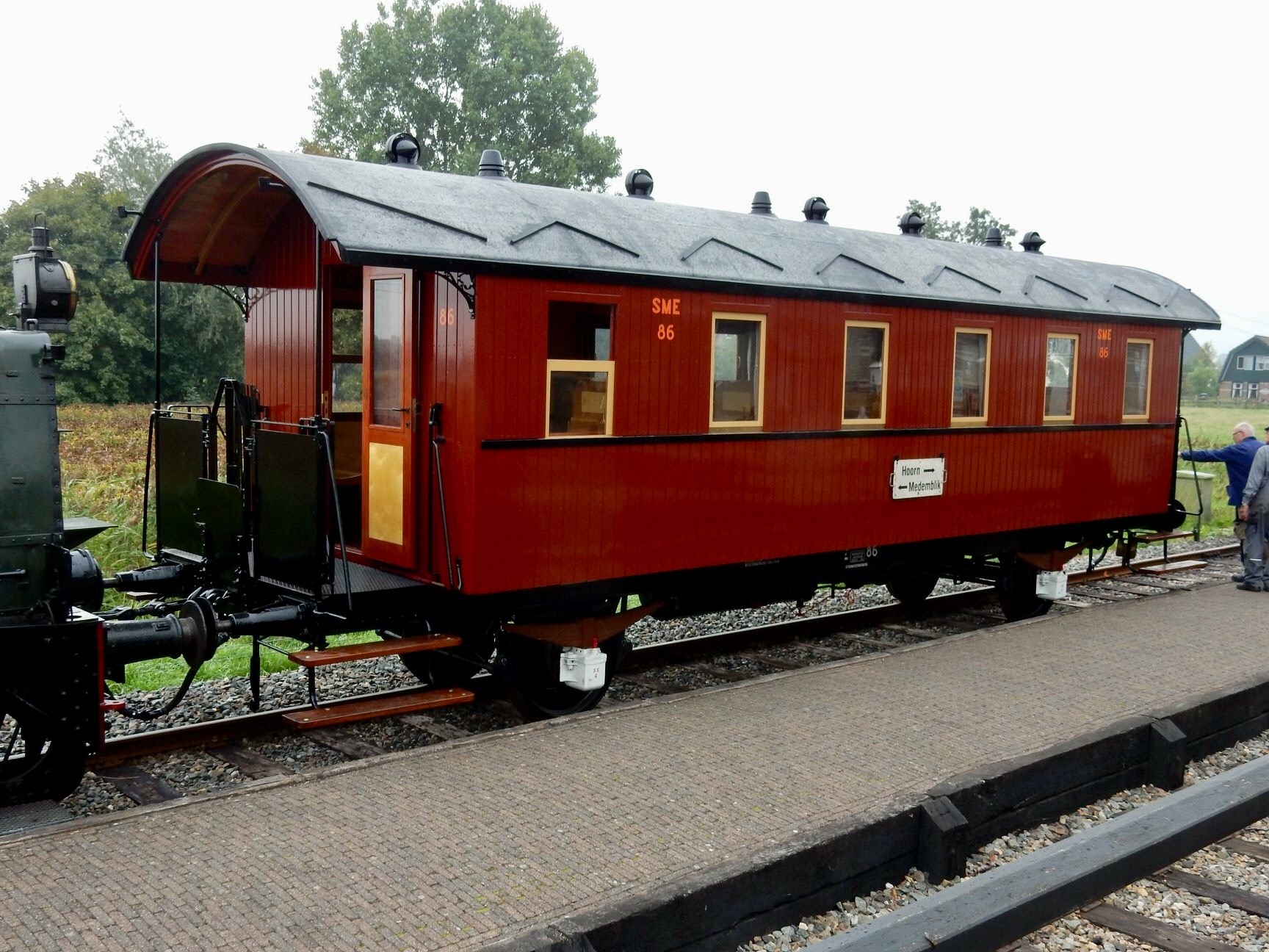 Rijtuig 86 tijdens de afleveringsproefrit. (Foto: Museumstoomtram)