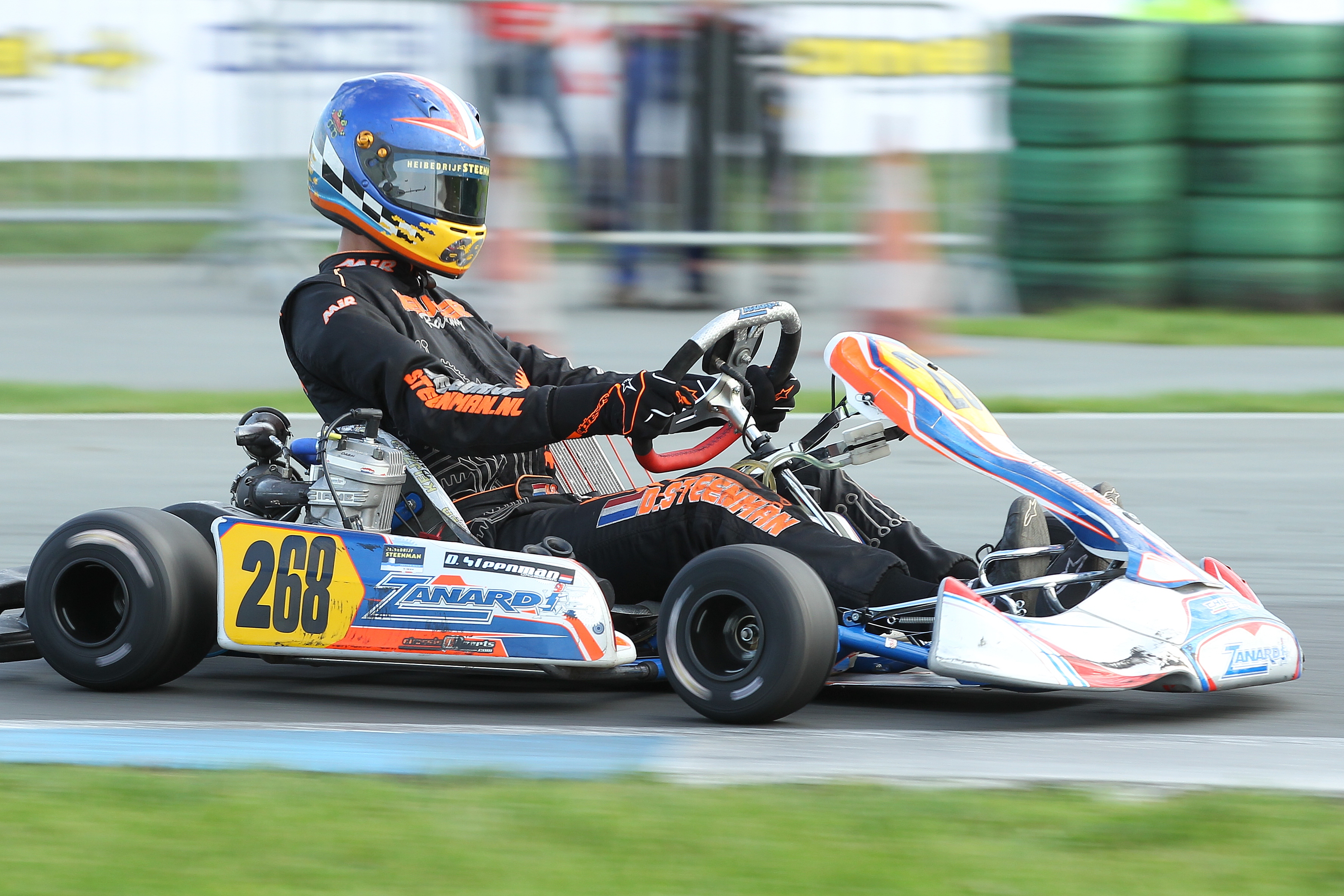 Daan Steenman uit Oosterblokker won op de nieuwe kartbaan in Assen van de concurrentie in de IAME X30 Senioren. (Foto: Bas Kaligis)