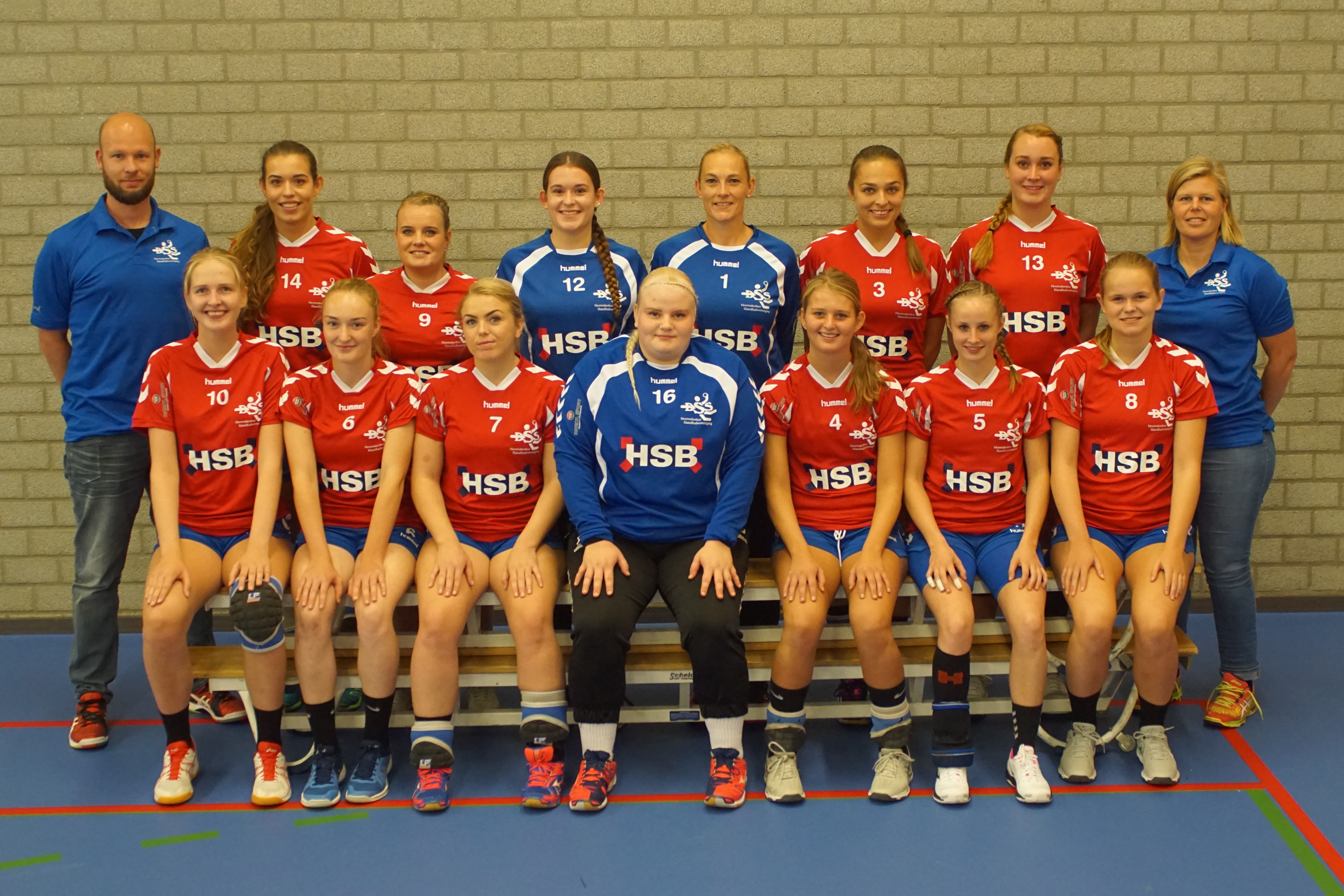 Bovenste rij: Serge ter Horst, Murron Ris, Melissa Wilmsen, Callan Ris, Monique de Vijlder, Maxime Sinnige, Angelique de Groot en Mieke Brakenhoff. Onderste rij: Britte Leenstra, Jet van der Kolk, Yara Buurmeijer, Nencie Leijenaar, Floor Bos, Britt van Elsacker en Jessie van Lieshout. Natasja de Vr