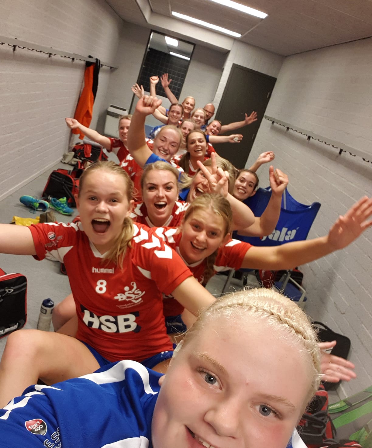 De dames van DSS na afloop van de wedstrijd. (Foto: Aangeleverd)