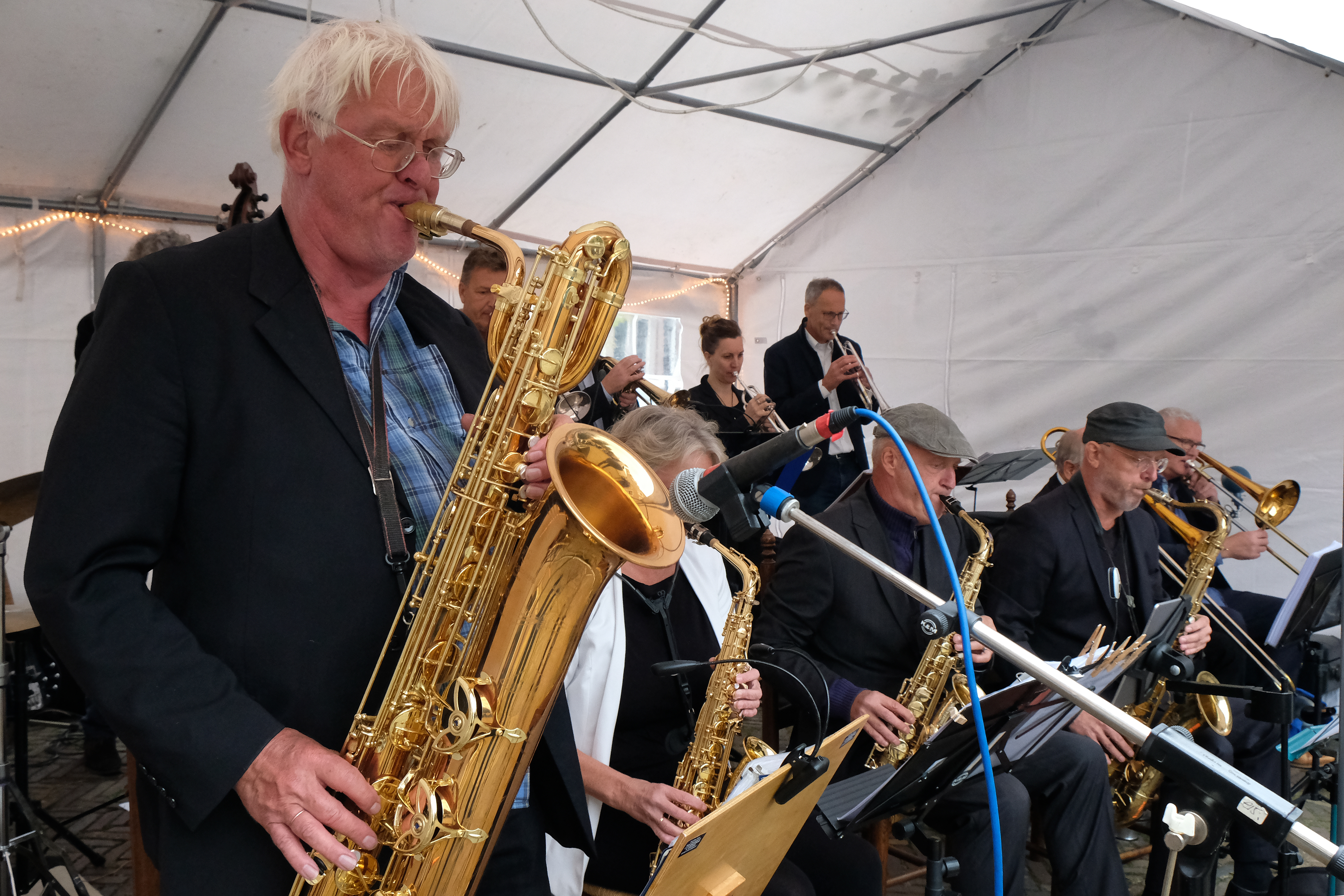 The Notorious Monks tijdens hun optreden. (Foto: Ria Houweling/Bouwman)