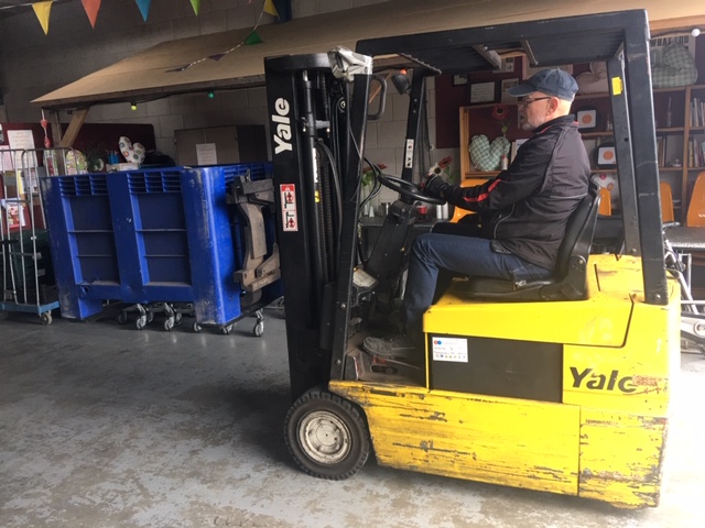 De 'nieuwe' heftruck. (Foto: JB/RM)