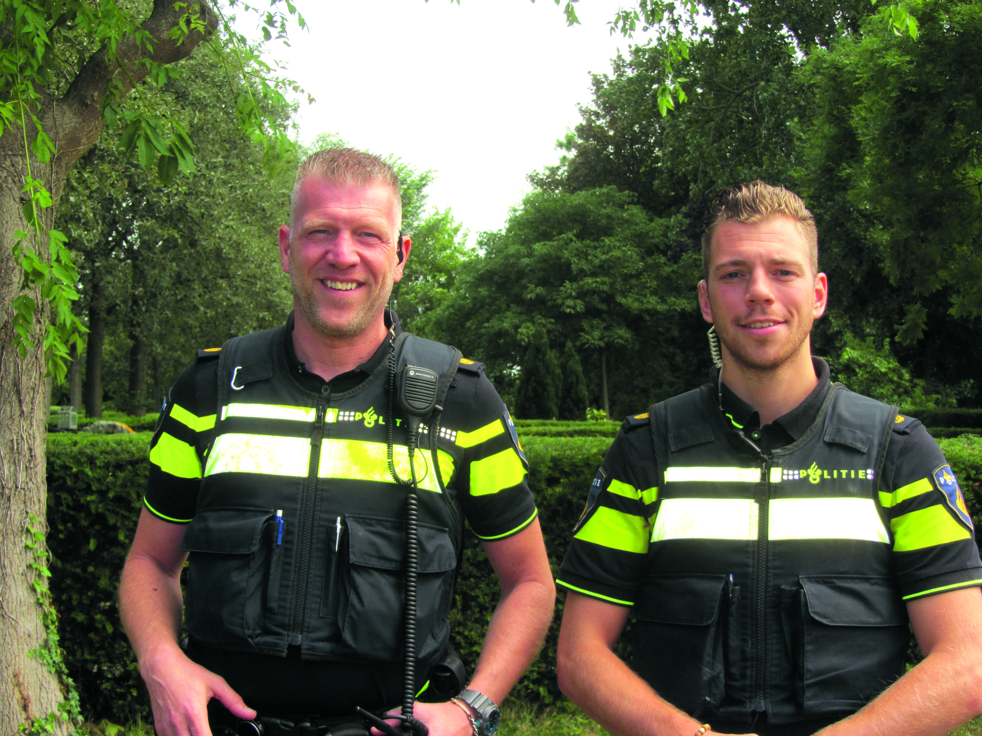 De wijkagenten, Menno Sloots en Nick Horvers (Foto: JWvD)