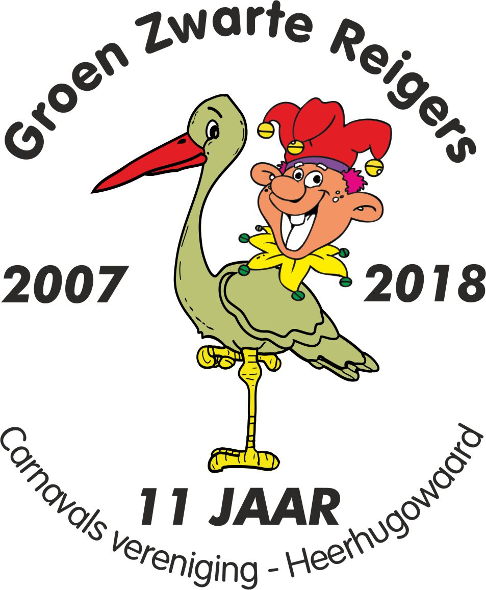 Carnavalsvereniging de Groen Zwarte Reigers viert elfjarig jubileum. (Foto: aangeleverd)