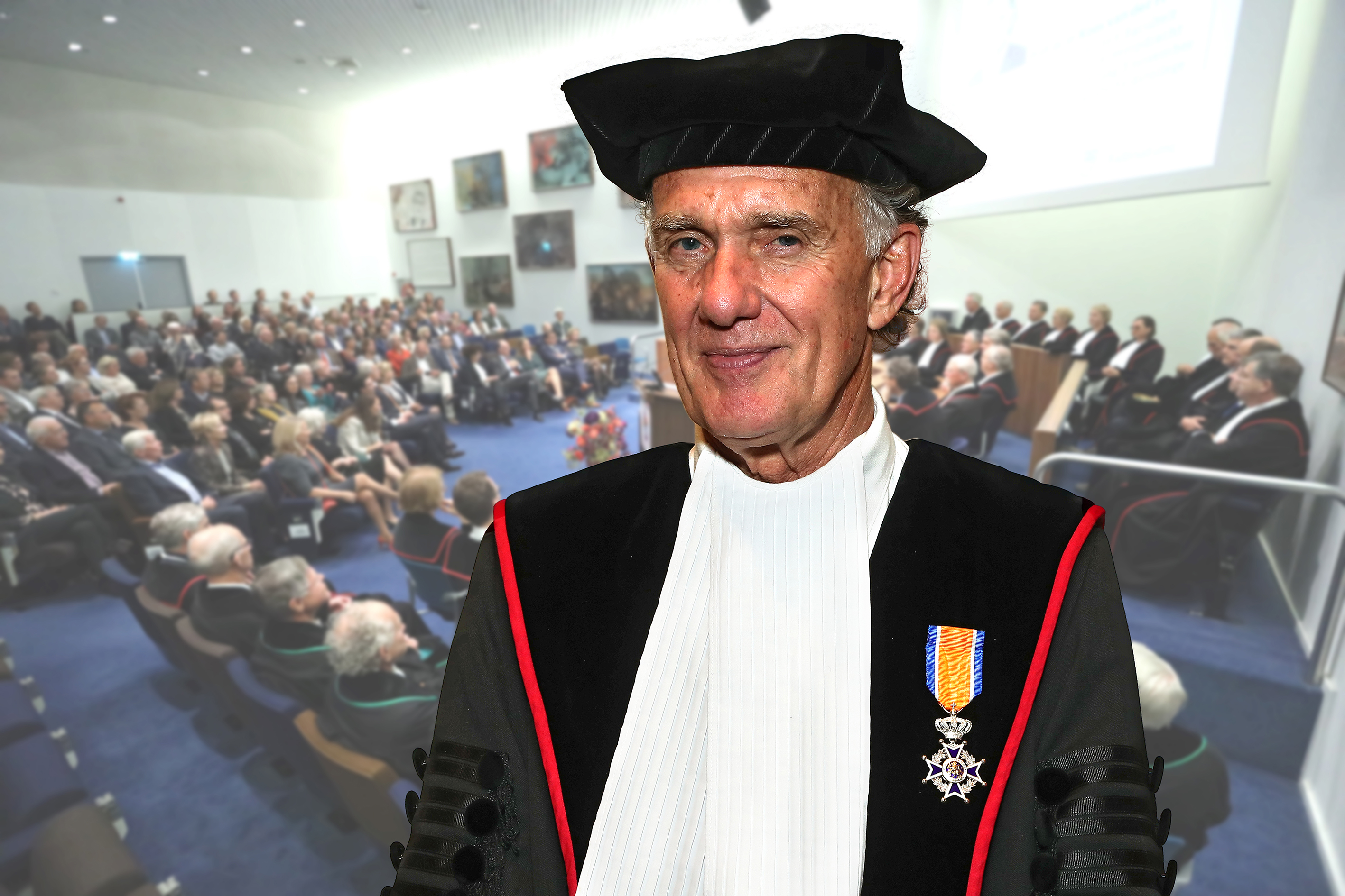 Benoemd tot Ridder in de Orde van Oranje-Nassau. (Foto:Theo Hafmans)