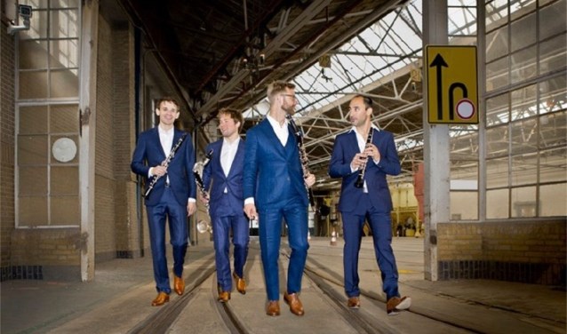 Het Nieuw Amsterdams Klarinet Kwartet is altijd op zoek naar muzikale uitdagingen. (Foto: aangeleverd)
