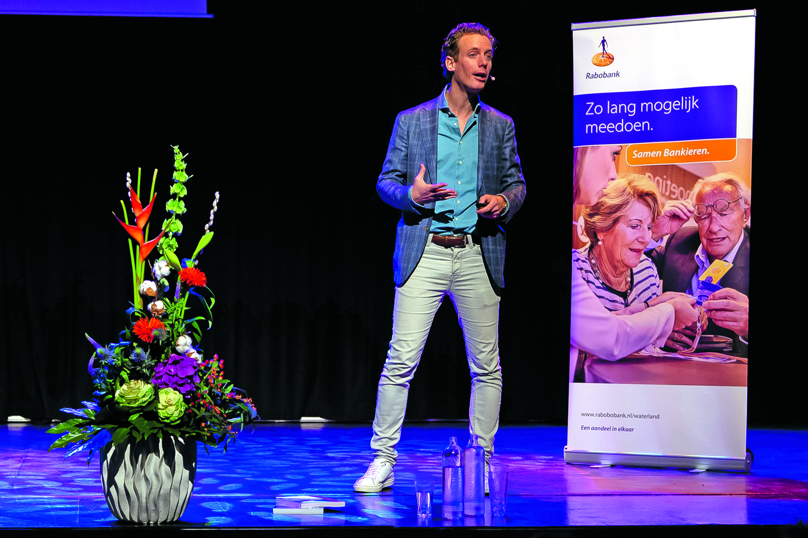 Richard de Leth tijdens een van zijn lezingen. (Foto: Han Giskes)