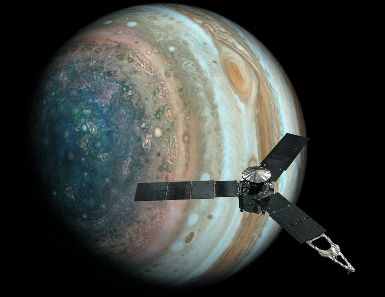 Jupiter is een totaal andere planeet dan de Aarde. (Foto: aangeleverd)
