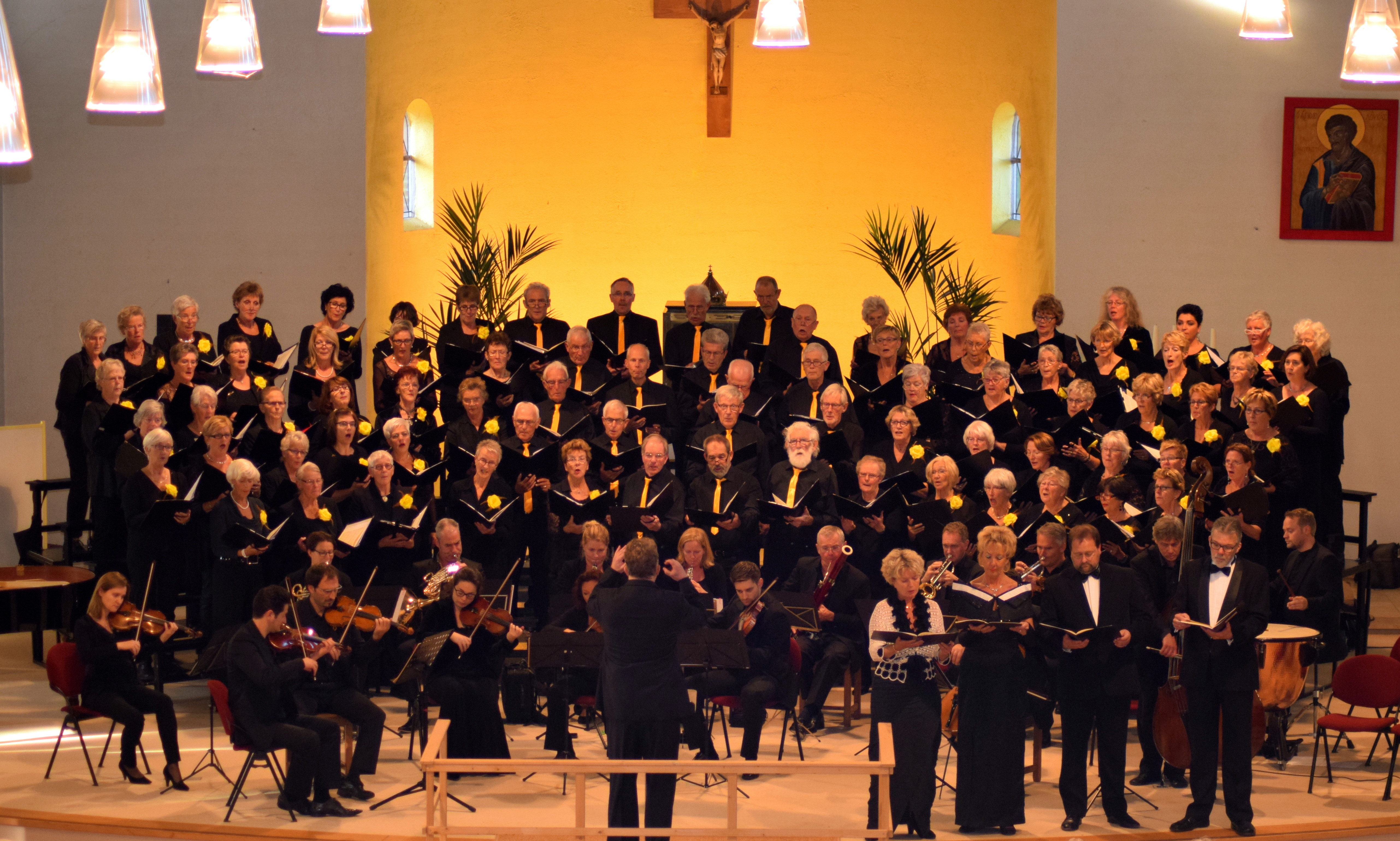 Het Driebankoor brengt tijdens het kerstconcert een brede variatie aan kerstliederen ten gehore. (Foto: aangeleverd)