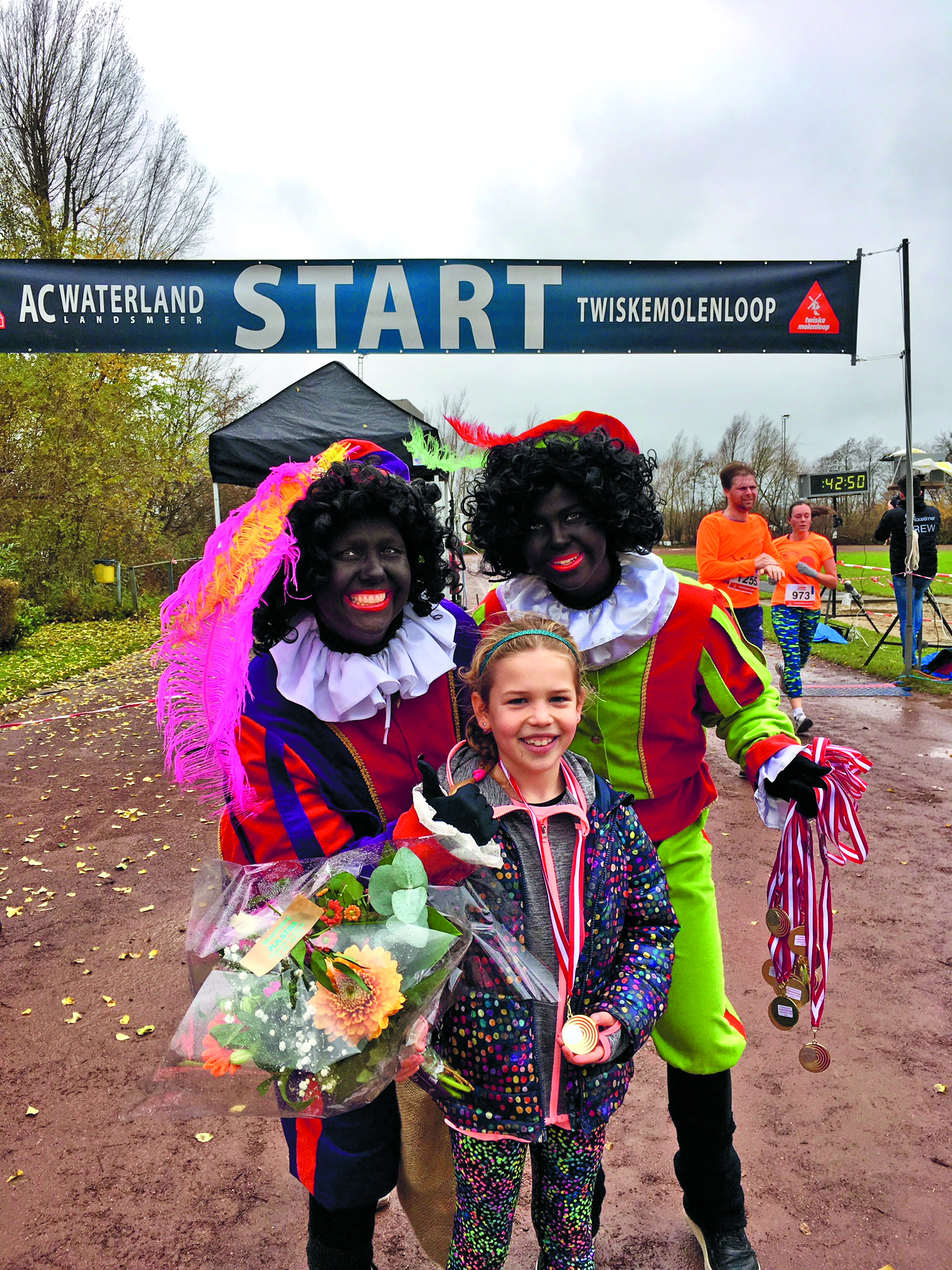 Maroh van der Hout was het snelste meisje op de 1,5 kilometer. (Foto: aangeleverd)