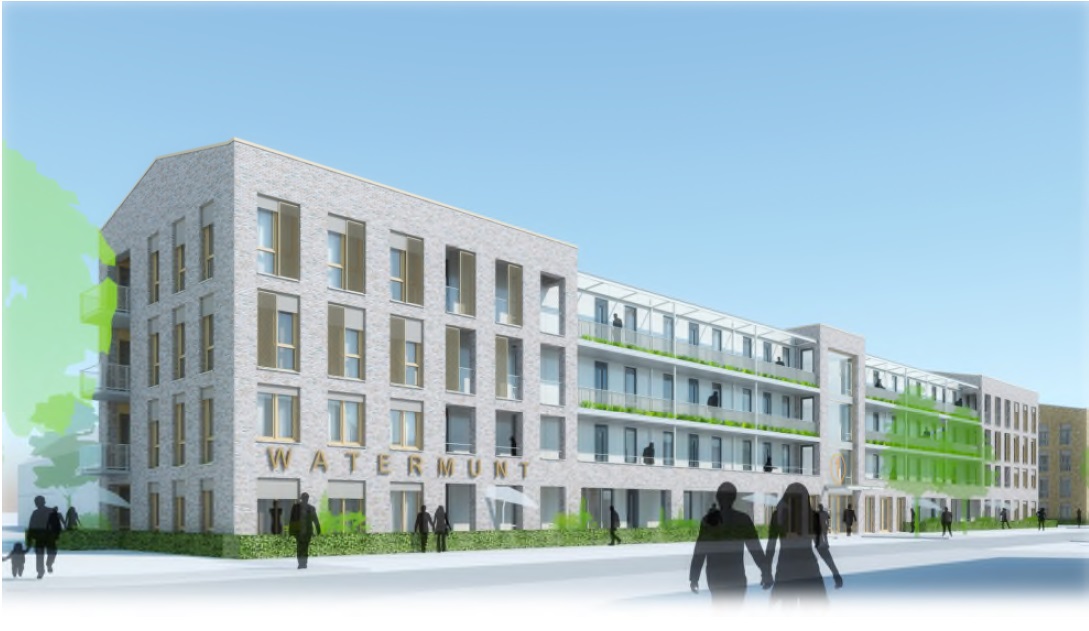 Artist Impression van de nieuwbouw aan de Watermuntstraat. (Foto: WormerWonen)