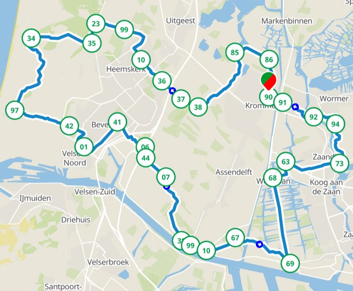 fietsroute heemskerk langs delen van de stelling van amsterdam