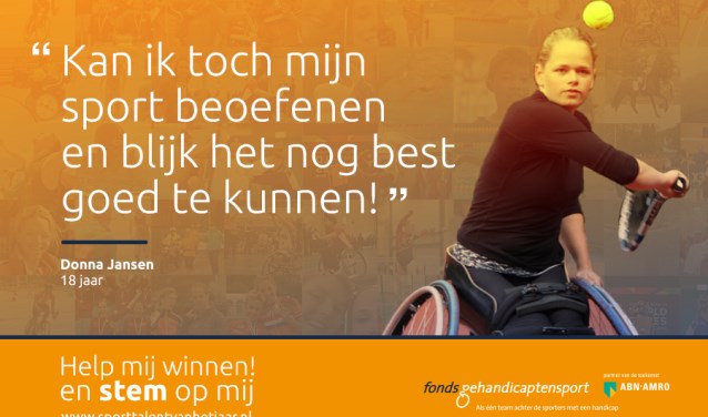 Stem op Donna en help haar haar droom waar te maken.