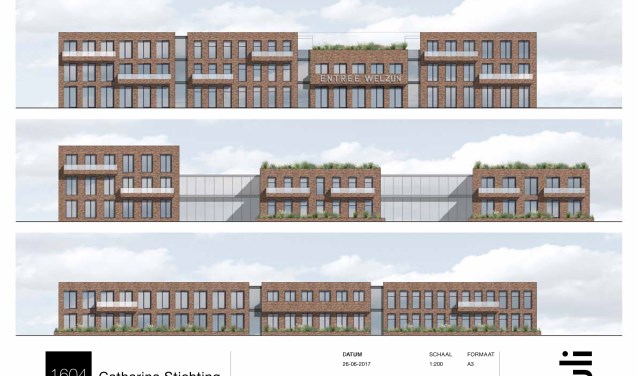 van boven naar beneden: zijgevel aan de Jan de Klerkstraat, vooraanzicht Van Sleenstraat en rechter zij aanzicht - Juli Architecten