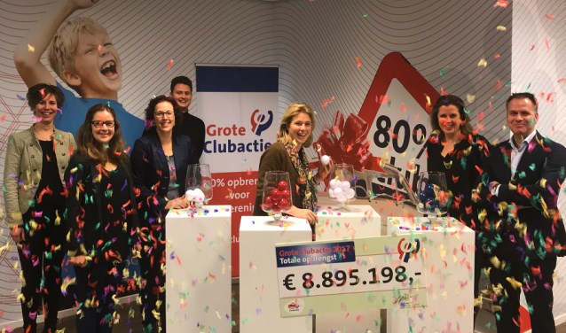 De landelijke opbrengst van de Grote Clubactie 2017 is € 8.895.198,00