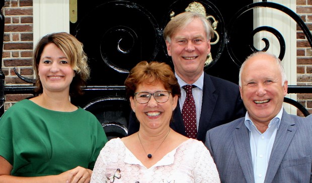 De 4 wethouders van Verkeer op Voorne Putten (rechts Hans van Lith)